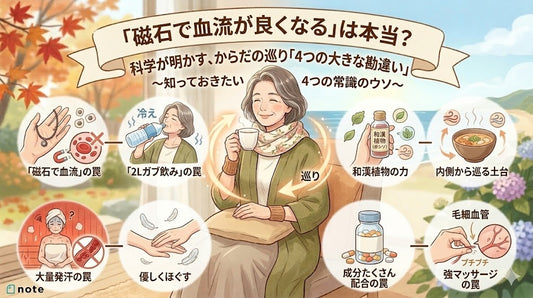 「磁石でからだが巡る」は本当？ 科学が明かす、からだの巡り 「4つの勘違い」 〜知っておきたい正しい理〜