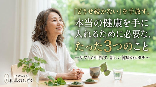 「どうせ続かない」を手放す。本当の健康を手に入れるために必要な、たった３つのこと