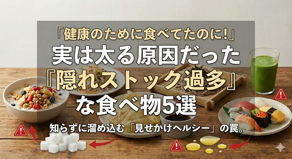 【隠れストック過多】「健康なつもり」が一番太る？意外な落とし穴メニュー5選。