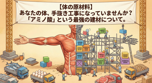 あなたの体、 手抜き工事になっていませんか？ 「アミノ酸」という 最強の建材について。