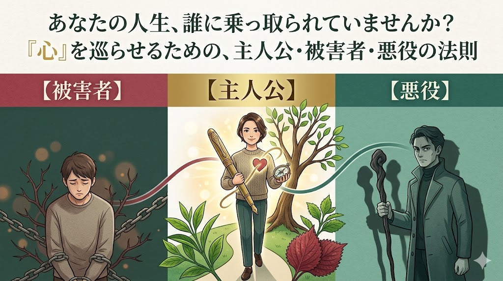 あなたの人生、誰かに乗っ取られていませんか？ 「心」を巡らせるための、主人公・被害者・悪役の法則